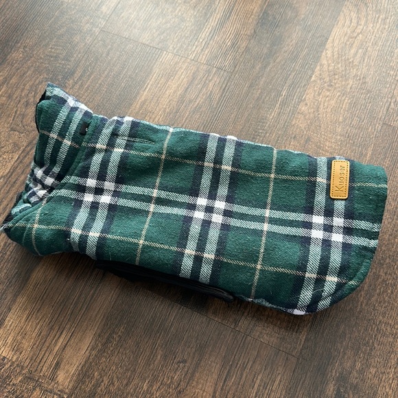 Kuoser Reversible Flannel/Quilted Dog Coat. Small NWOT - Picture 2 of 10